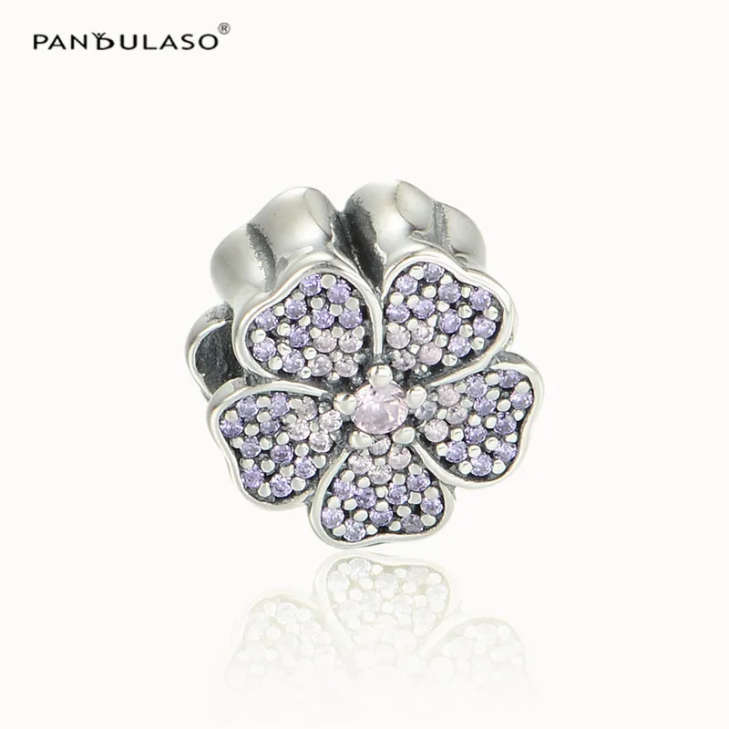 

Pandulaso Sparkling Primrose Charm Fit Charms Bracelets silver 925 original beads for Jewelry making woman DIY Silver beads