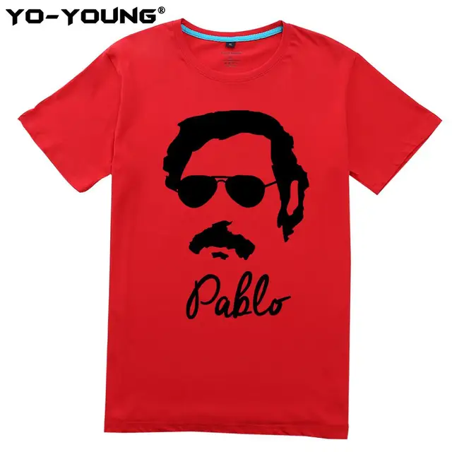 Yo young hombres camisetas Pablo Escobar diseño Casual Digital impreso 100%  180g algodón peinado verano Camisetas Hombre personalizado|Camisetas| -  AliExpress