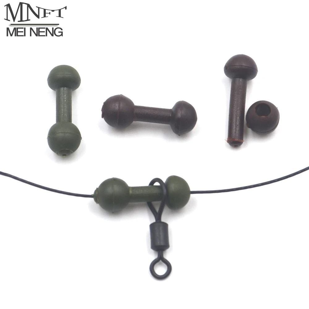 

MNFT 12Pcs Chod/Heli Beads Rig Swivel Accessories Green Carp Fishing Terminal Tackle Brown & Green Colors