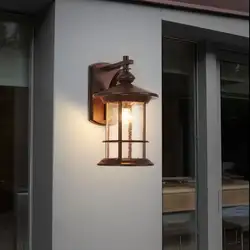 Наружная настенная лампа для внутреннего двора, американский стиль, простая патио лампа, алюминиевый Балконный водонепроницаемый