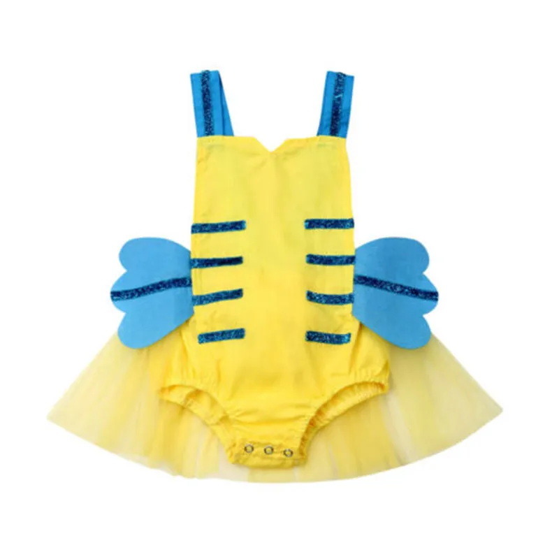 

Novelty Infant Baby Girls Bodysuits Sleeveless Sling Sequins Sunsuits Baby Girl Summer Backless Tulle Tutu Playsuits 0-24M