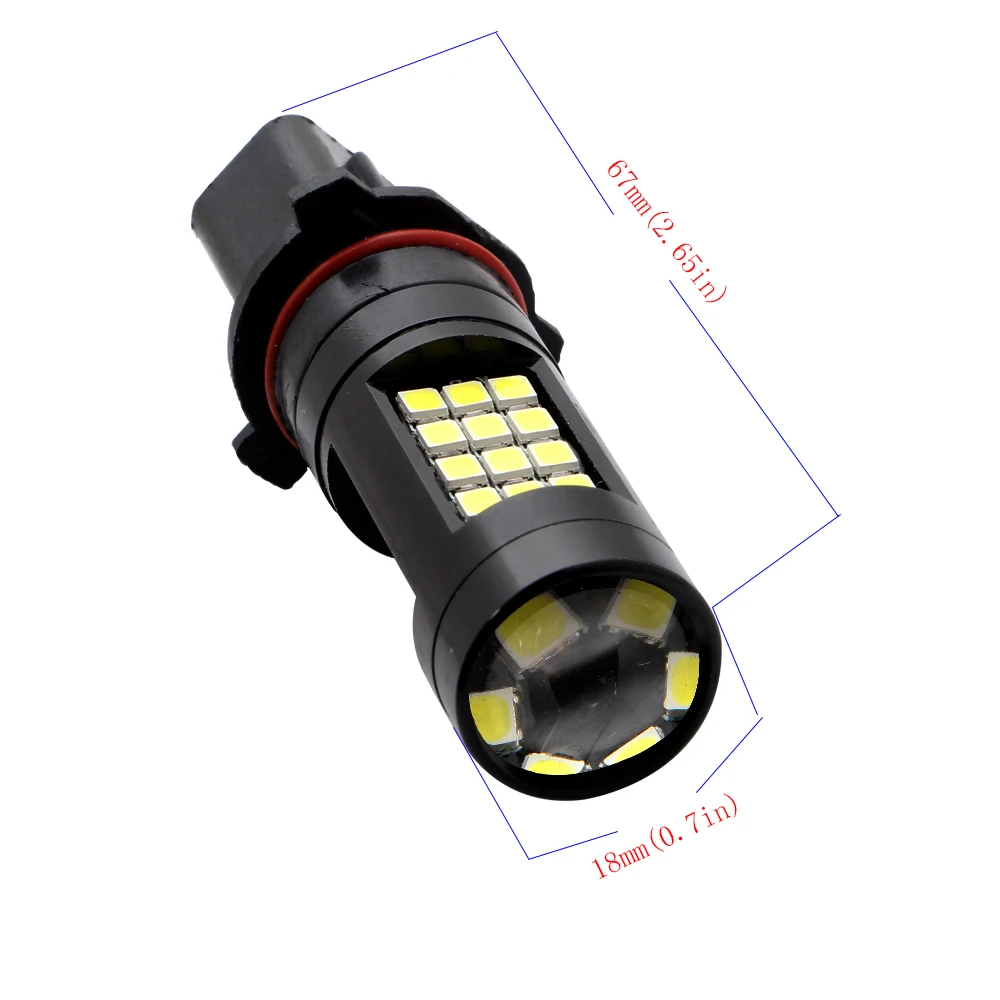 2 шт. противотуманных фар H11 H4 H7 9005 9006 P13W H16 12 V DC 2835 42 SMD светодиодный фонарь для автомобильных фар противотуманная фара белый 840Lm супер яркий