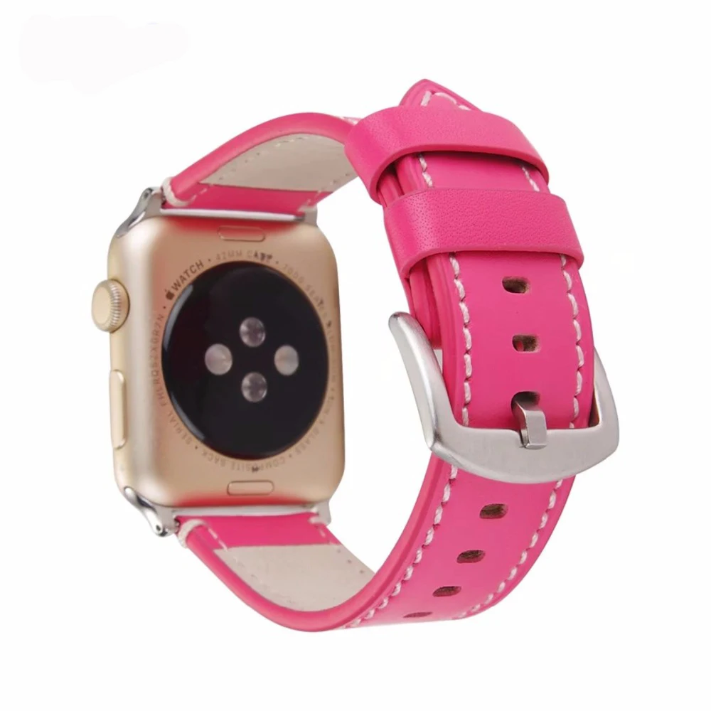 EIMO correa ремешок из натуральной кожи для apple Watch band 38 мм 42 iwatch series 3 2 1 наручные часы