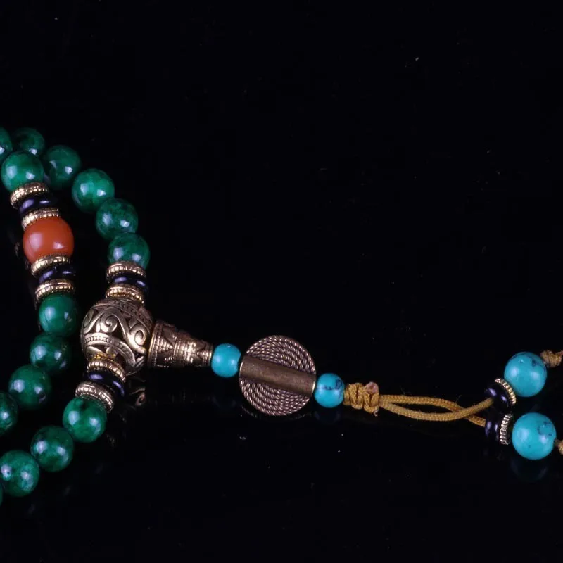 Sennier 8 мм 108 натурального камня, бусы, браслет тибетский Будда молитва джапа strand браслеты женские камень ожерелье