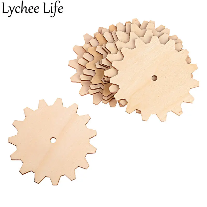 Lychee Life геометрические буквы каракули деревянные фишки DIY Украшения ручной работы