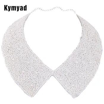 

Kymyad Handmade Beads Choker Necklace Imitation Pearl Necklaces & Pendants Collier Femme Bijoux Collar Necklaces Jewelry
