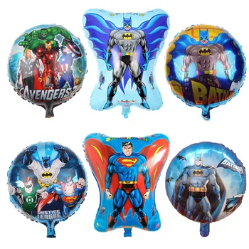 

1Pcs The Avengers Foil Birthday Balloons Super Hero Batman Spider man Iron Man Party Decoration Helium Balloons Gift for Kids
