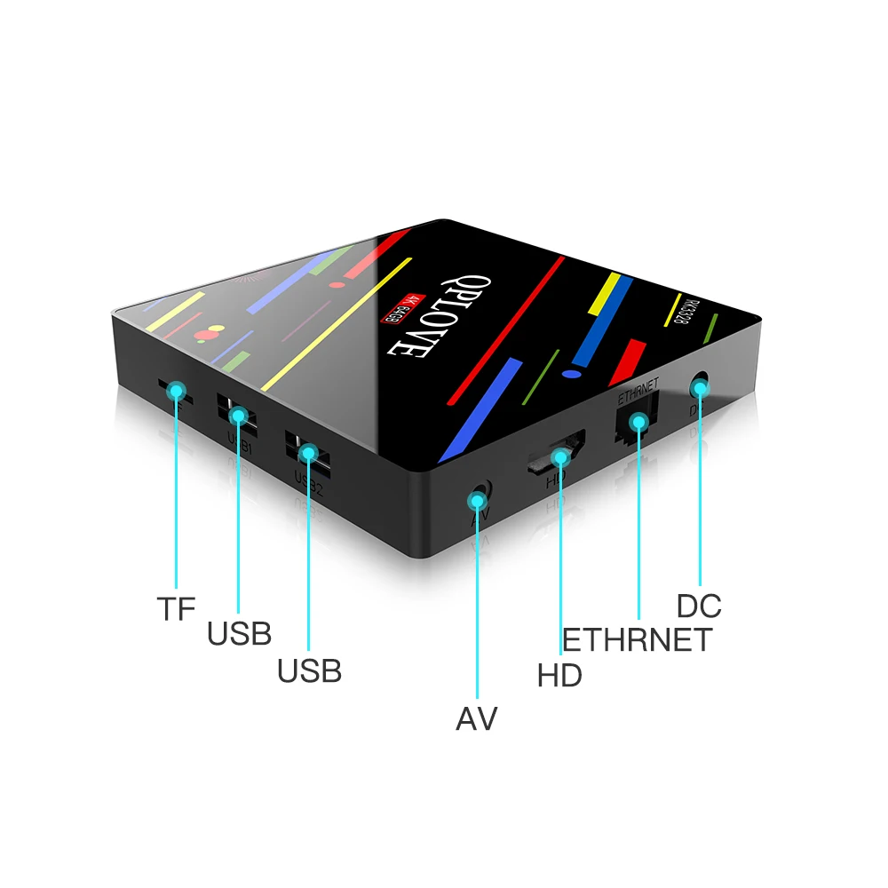QPLOVE H96 MAX Plus Android 8 1 2019 четырехъядерный процессор RK3328 Smart tv Box 2 4G 5G Dual WiFi ГБ/4 Гб ram 16