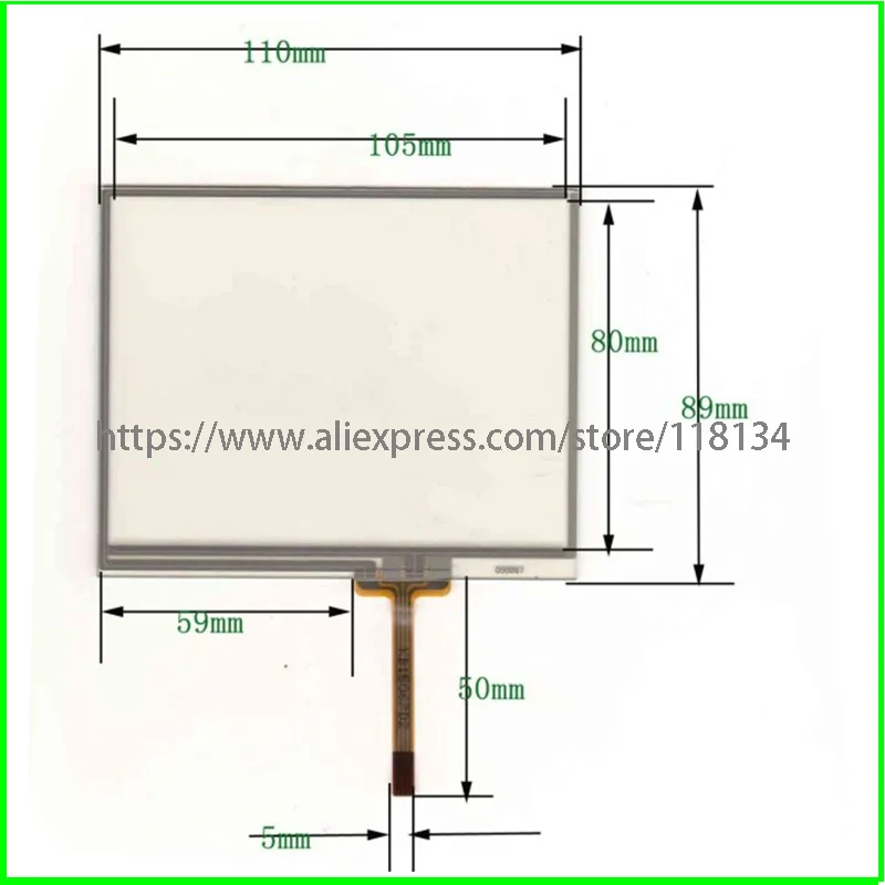 

New 5inch 4 lines 110*89 Touch Screen Glass Panel 10mm*89mm Touch Pad