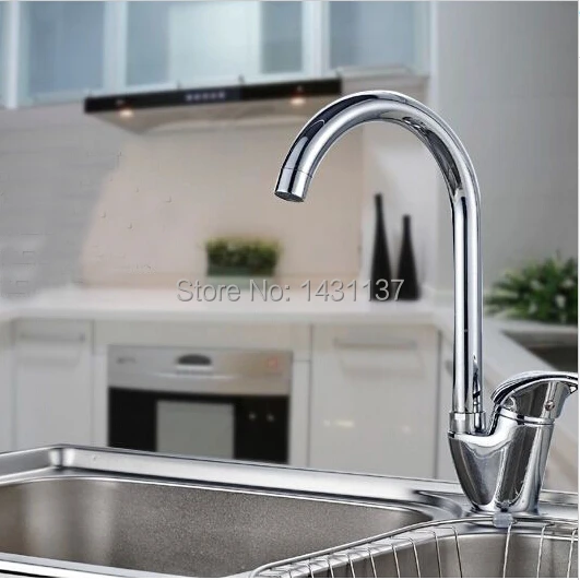 wholesale and retail high quality brass cold and hot single lever 360 degree turn kitchen sink