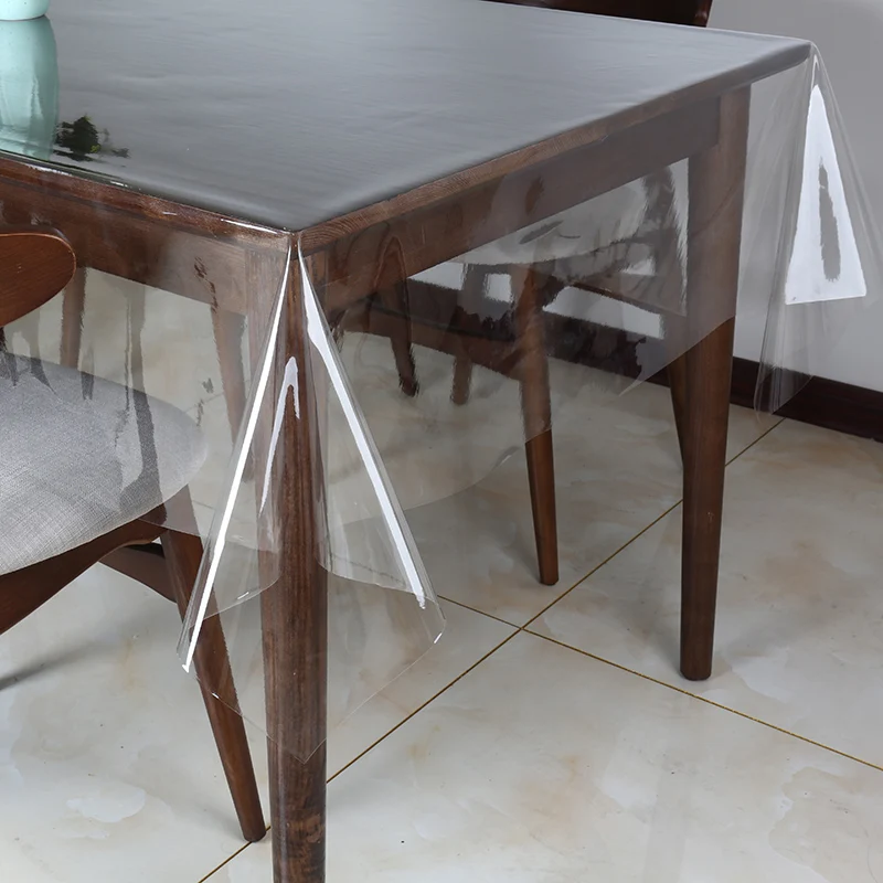 0.23/0.5mm transparent pve table cloth waterproof PVC Plastic Kitchen Tablecloth Oilproof Decorativ