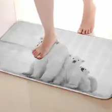 Polar Bear Стиль Ванная комната Коврики, забавные Нескользящие Для ванной Коврики, Занавески для душа Интимные аксессуары, Коврики Чинг вашей душе Шторы