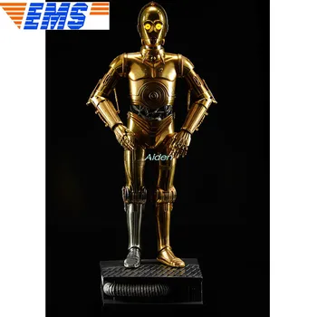 

19" Robot Statue 300508 Bust C-3PO Full-Length Portrait Simulation Art Craft GK Action Figure PF Toy BOX 48CM B1118