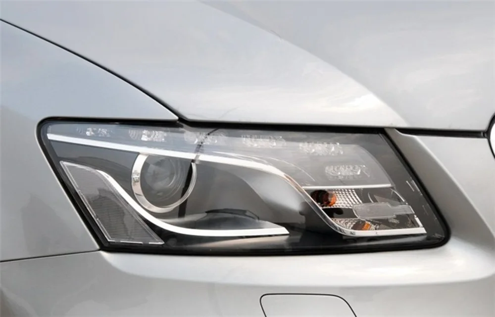 Для Audi Q5 2010 2011 2012 прозрачный автомобильный налобный фонарь с прозрачными линзами, передняя крышка для авто