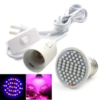 

Greenhoues Plant Growth LED Bulbs Lamp 60 Led Flower Growing Lights With 1.65m Ac Power Cable For Vegetables Growth Hydroponics