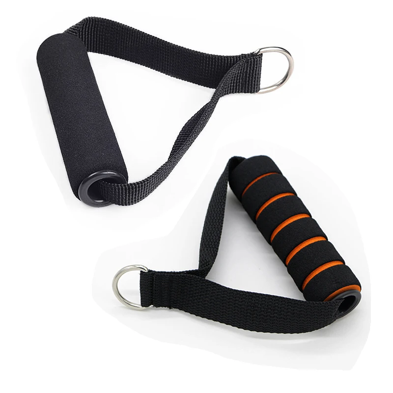 

1 pair Tricep Rope Cable Attachment Handle Bar Resistance Gym Training Band D-ring Spring Pull Rope Cable Bar Elastic String