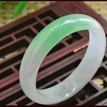 Нефритовый браслет из натурального прозрачного камня клеевые виды плавающий цветок браслет в Myanmar великолепные зеленые круглые браслеты