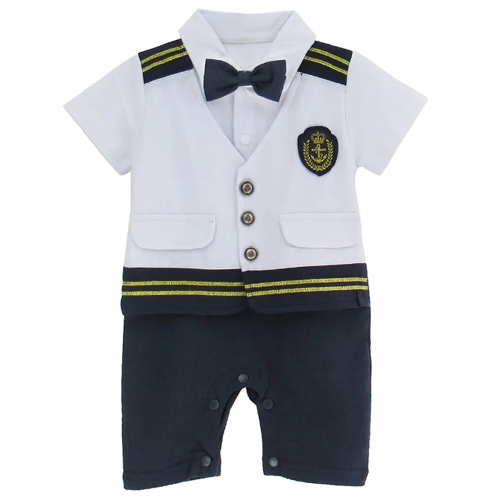 Baby Boys Police Costume Romper Infant Pirate Playsuit Newborn Carnival Jumpsuit