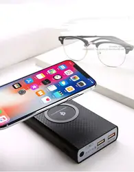12000 мАч Qi Беспроводной Зарядное устройство Мощность банка для iPhone 8 10 X samsung Примечание 8 телефон samsung S8 быстрой зарядки Беспроводной зарядное