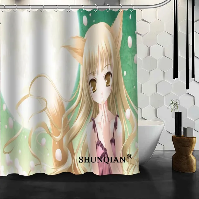 Best Nice Custom Anime Girl Shower Curtain Bath Curtain Polyester