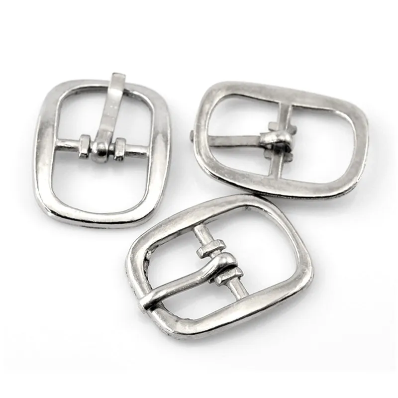 20Pcs High Quality Metal Rectangle Clothing Clasps Bags Belts Shoes Buckles Silver Tone 23x18mm