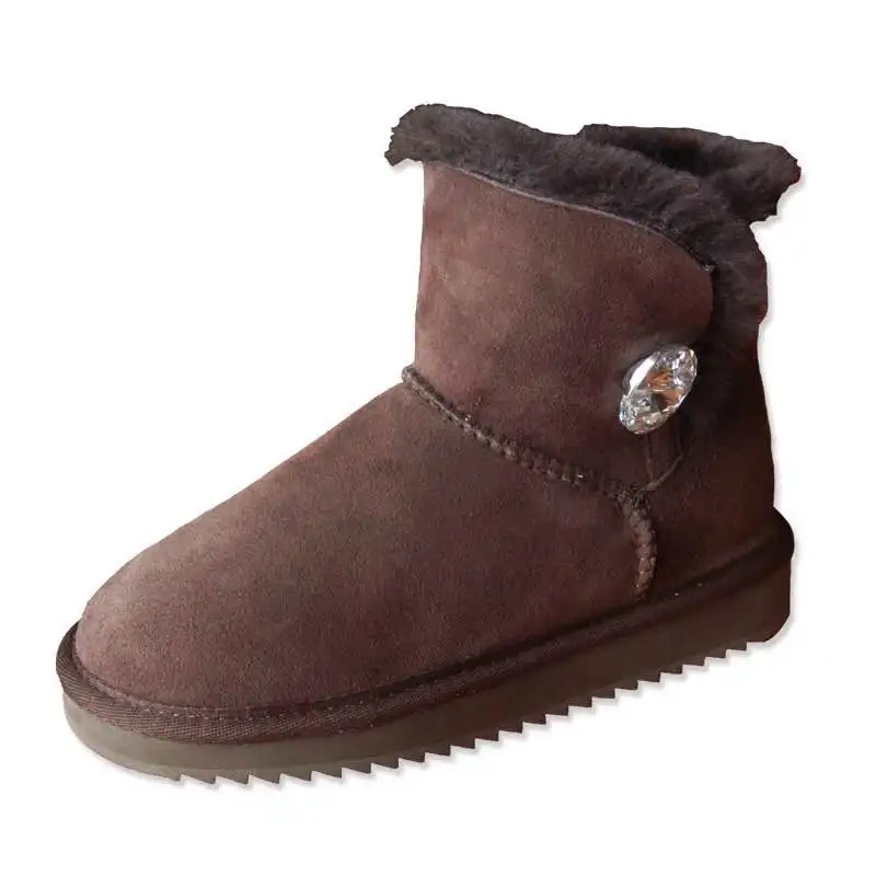 The latest high-quality snow boots in Europe in, real sheepskin, natural wool, women's shoes, 6 colors, free delivery