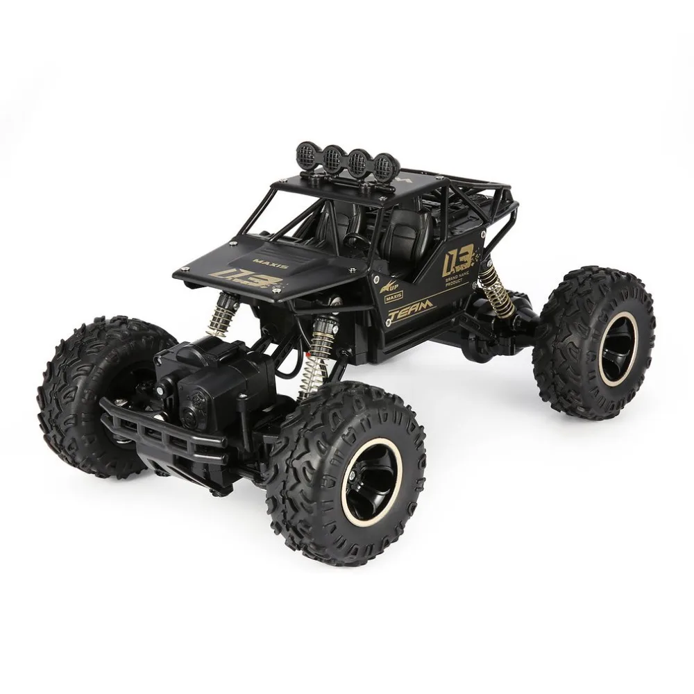 1/16 2,4 GHz сплав корпус Rock Crawler 4WD двойные двигатели внедорожный пульт дистанционного управления золотой RC Bigfoot скалолазание автомобиль игрушки