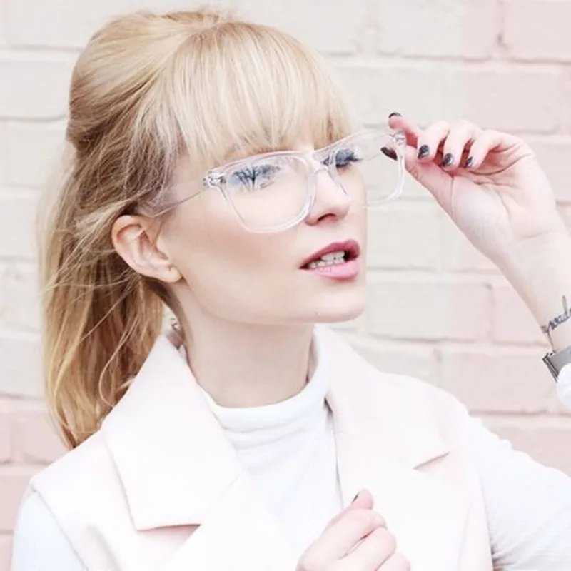 2019 Retro men's Transparent glasses clear lenses PC Comotuer Square eyeglasses frames for women reading eyewear male Spectacle