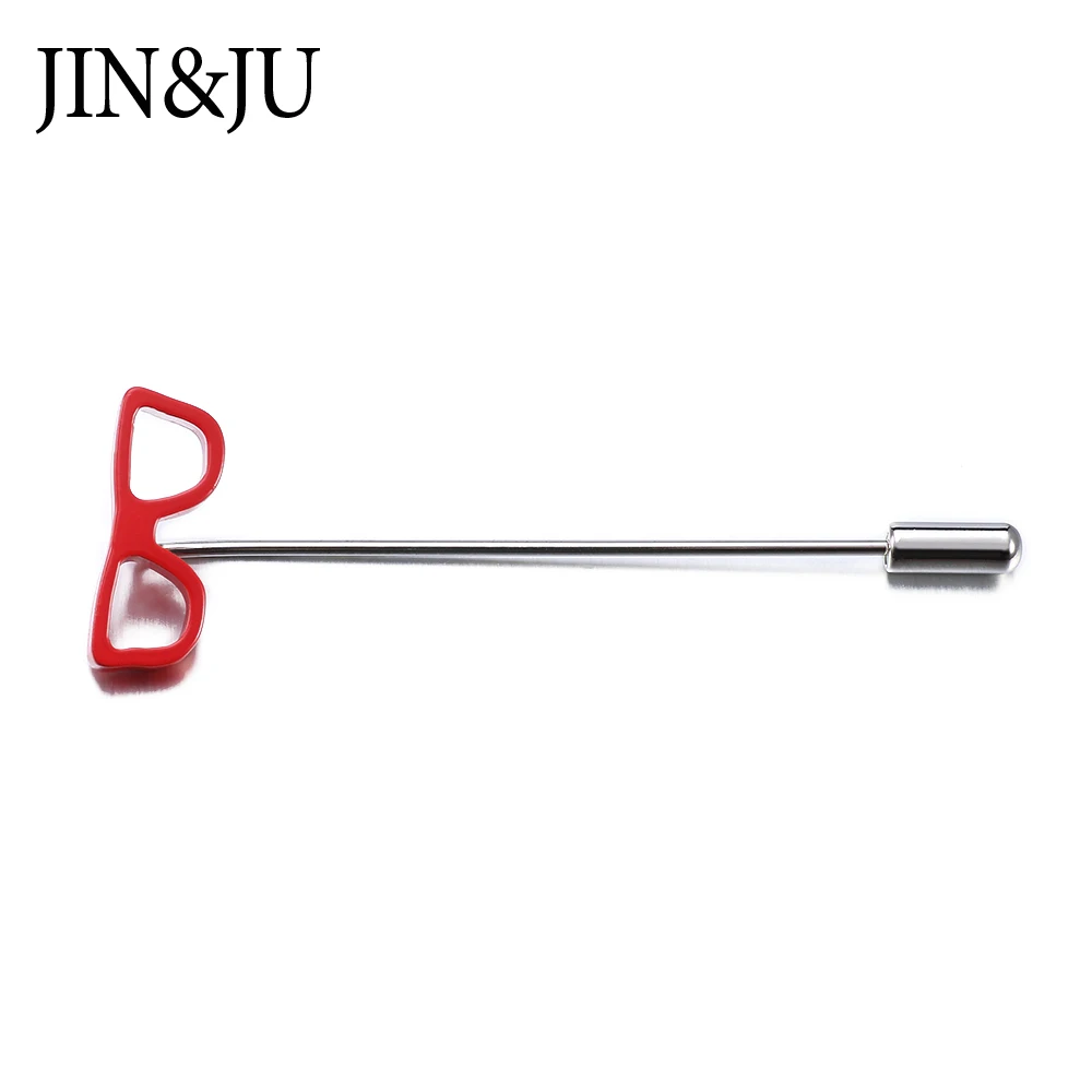 

JIN&JU Mini Glasses Design Mustache Cartoon Men Jewelry Gentleman Lapel Pin Brooch Mens Jewelry Plating For Men