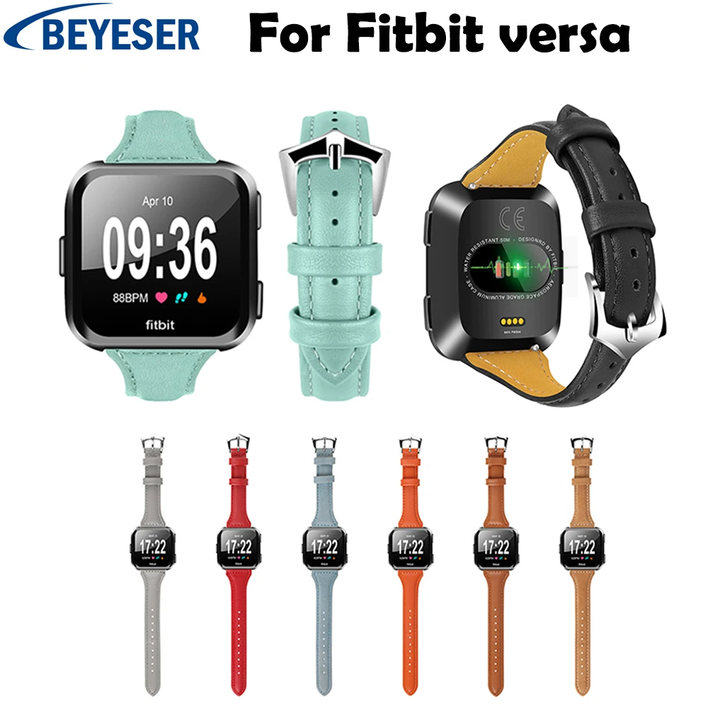 

Luxury Leather Band for Fitbit Versa Replacement Strap Bracelet for Fitbit Versa WatchBand High Quality bracelet strap Wirstband
