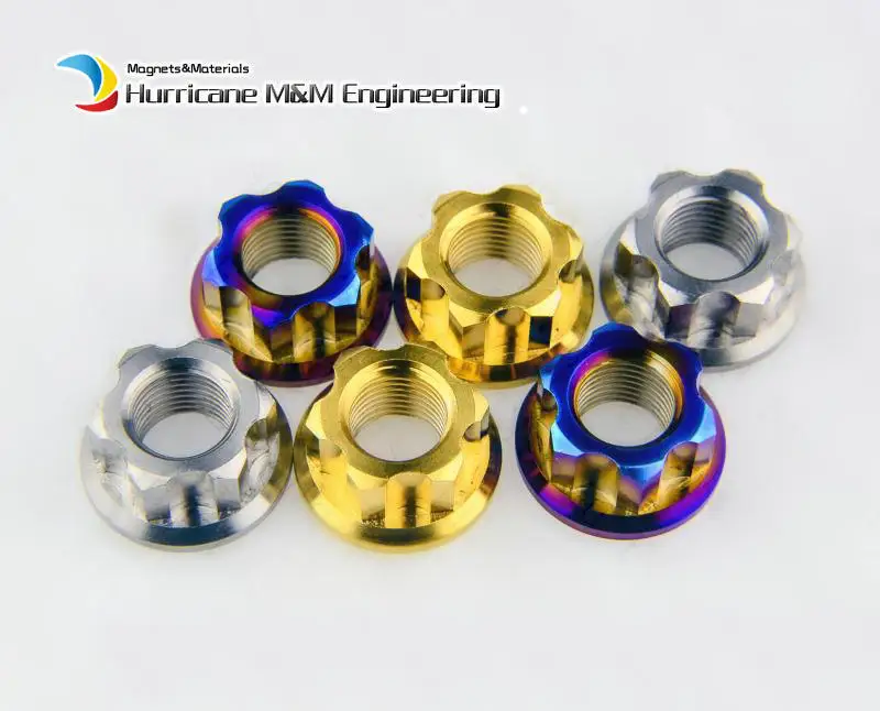 

Titanium Stem Axis Nut mM12 M14 M16 Thread Hex Ti Thread for MTB and Road Bike DIY screws Ti fastener