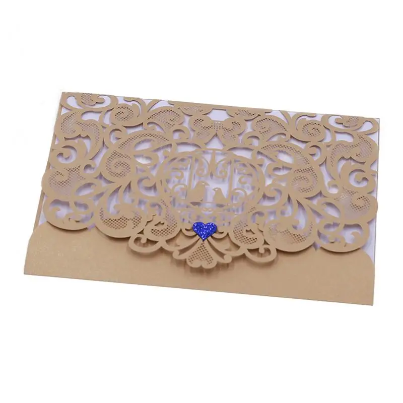  10PCS/Pack Hollowed-out Innovative Wedding Invitation Card High-end Business Invitation Festival In - 32922898103