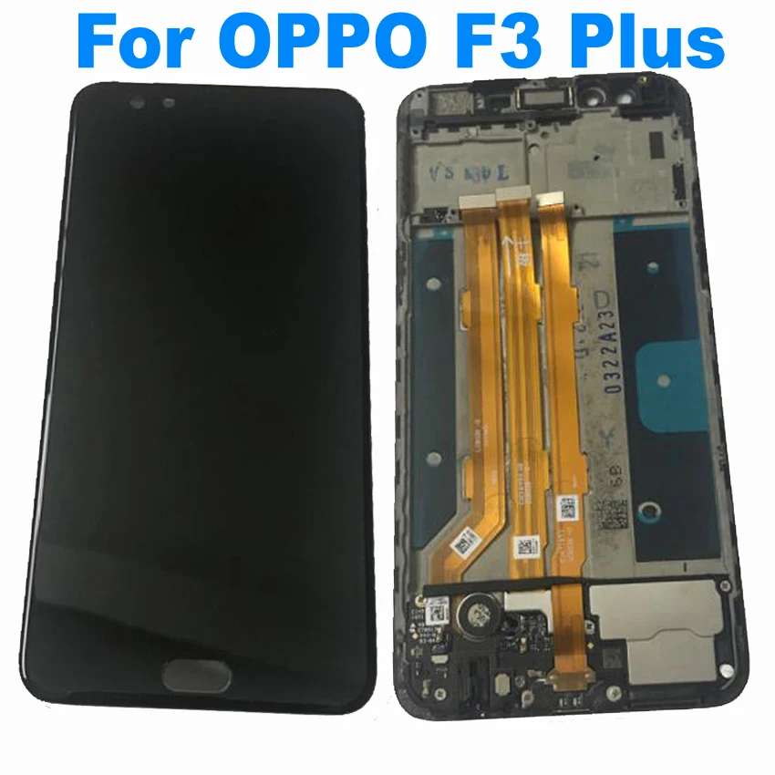 

100% Tested High Quality 6.0 inch For Oppo F3 Plus LCD Display + Touch Screen Digitizer Assembly with frame Replacement Part