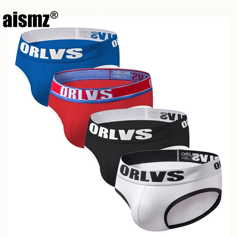 Aismz 4 шт./партия сексуальное мужское нижнее белье трусы для геев cueca мужские с
