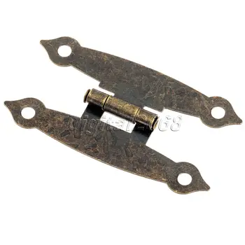 

bowarepro 8pcs Alloy Antique Bronze Door Butt Hinges Furniture Kitchen Bedroom Cupboard Wardrobe Hinge for Jewelry Boxes + Srew