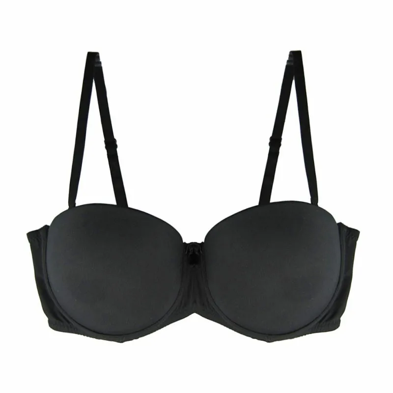 Women Sexy Bras 1/2 Cup Black/White/Khaki Have B/C/D Cup Invisible Bras Convertible Straps Strapless Slip-resistant Bras 103398 7