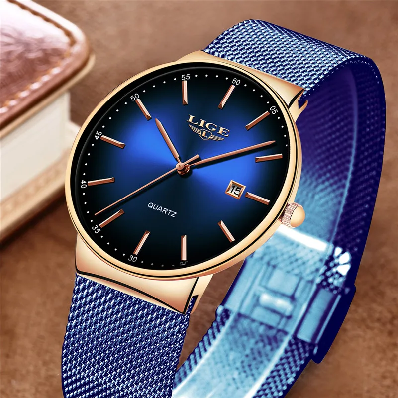 2019 ييج جديد رجل الساعات أعلى العلامة التجارية الفاخرة الأزرق التمويه ووتش الرياضة عارضة الفولاذ المقاوم للصدأ للماء اللباس ووتش الرجال ساعة