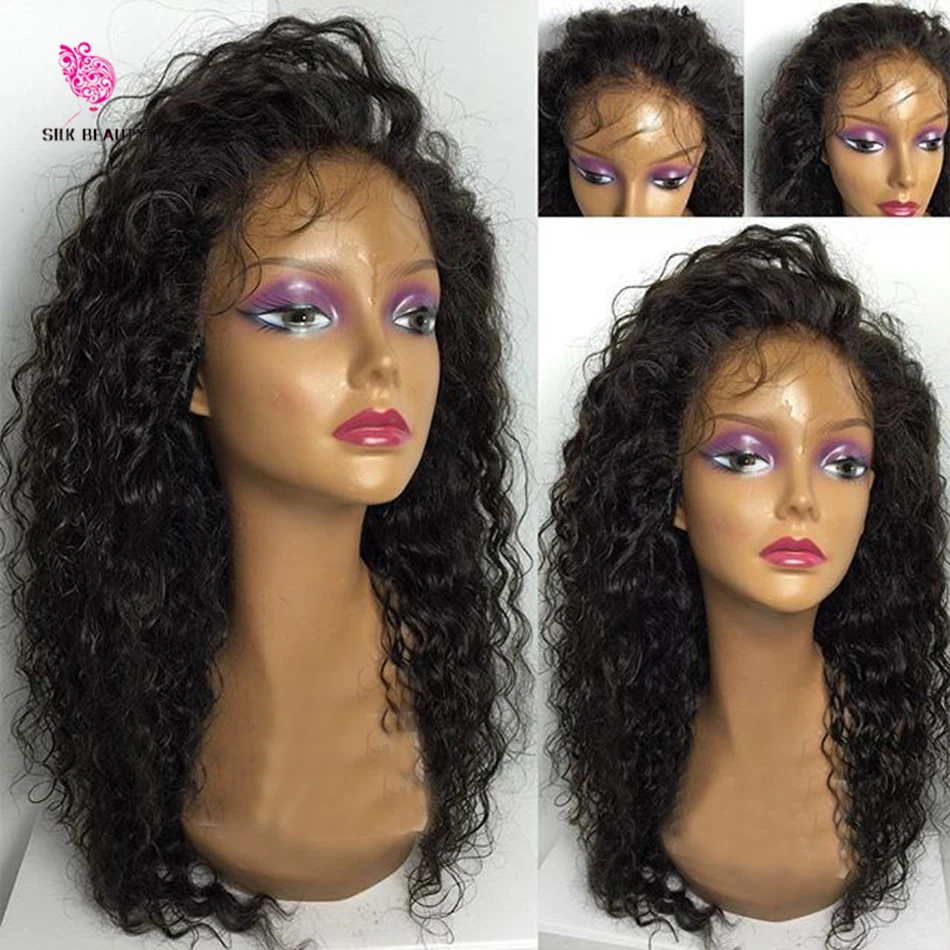 7A Glueless Full Lace Wigs Virgin Cambodian Water Wave Hair Wig