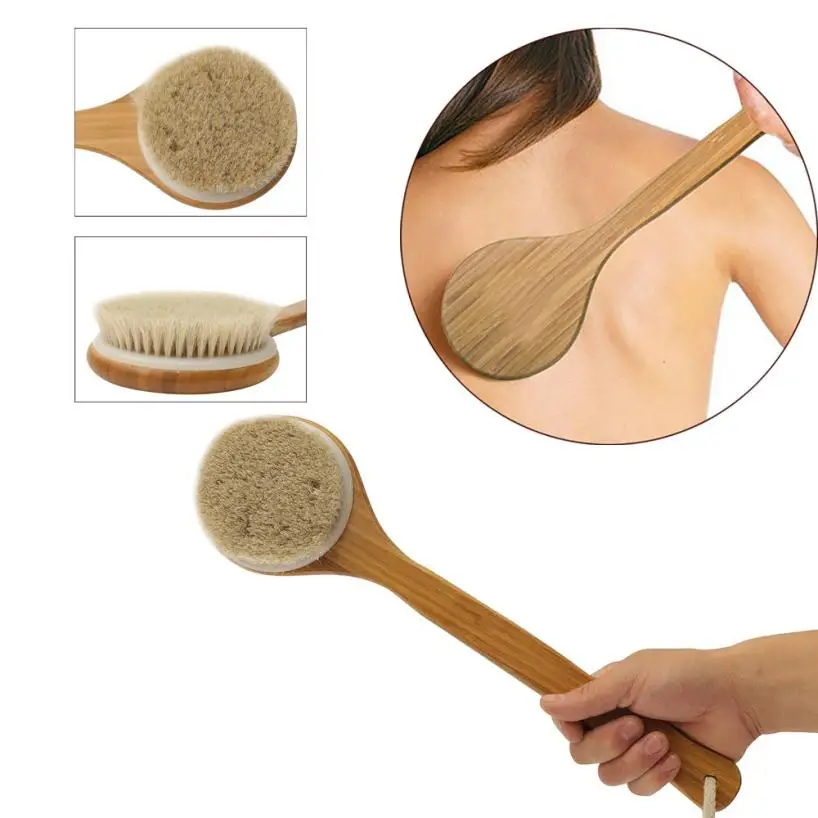 cleaning brushes Long Handle Wooden Bath Shower Body Back Brush Spa