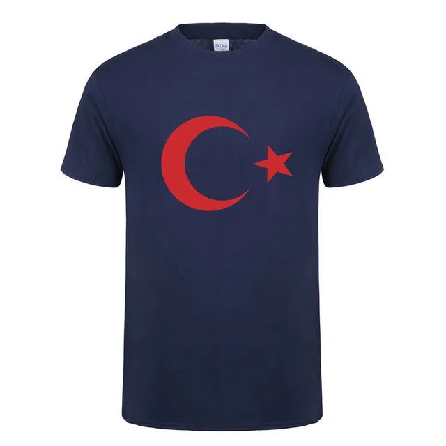 Summer Fashion National Turkish flags T Shirt Men Short Sleeve Cotton