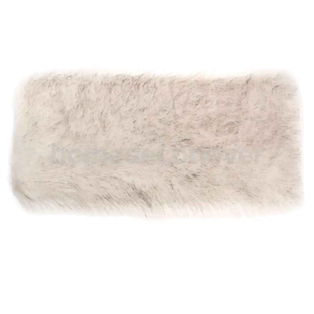 Ворсистый мягкий не сарай искусственный овчина ковер, пол ковер диван Чехол для стула подушка коврик на подоконник коврик для балкона ковер 80x50 см - Цвет: White Grey