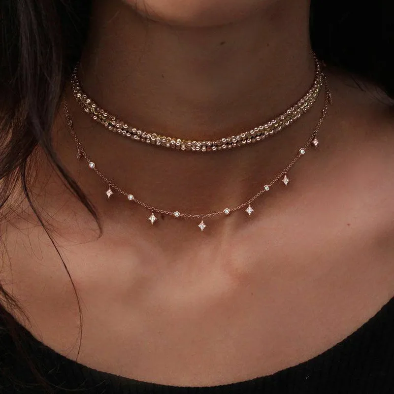 Miss JQ кристальная звезда многослойное колье ожерелье для женщин из сплава, в стиле бохо бусы ожерелье s винтажное модное ожерелье бижутерия - Окраска металла: XL550