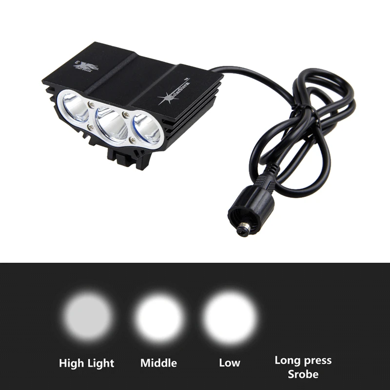 Top 1800 Lm 3x XM-L U2 Led Bicycle cycling Light Front Cycling Light Headlight Lamp With 18650 Battery Pack Charger Headband 1