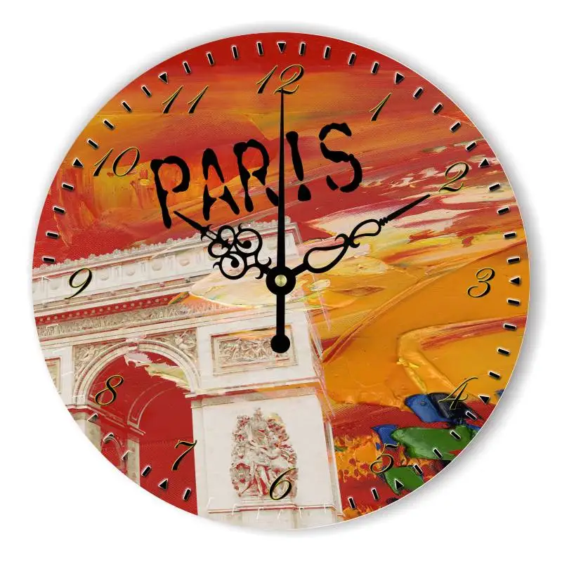 Arco Del Triunfo De Paris Pintura Al Oleo Impresiones De Gran Reloj De Pared Decorativos Mas Tranquila Reloj De Pared Decoracion Del Hogar Moderno Diseno Decoracion De La Pared Reloj Pared Reloj