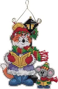 cs-2012 Cross Stitch Kit Kitty Cat and Mouse Ornament Christmas Tree Ornaments Gift Dim 73414