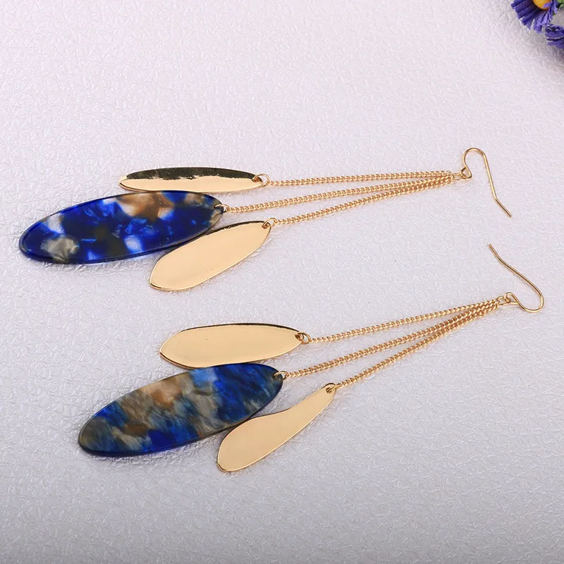 Arvato new 2018 new zinc alloy hypoallergenic earrings acrylic geometric exaggerated personality