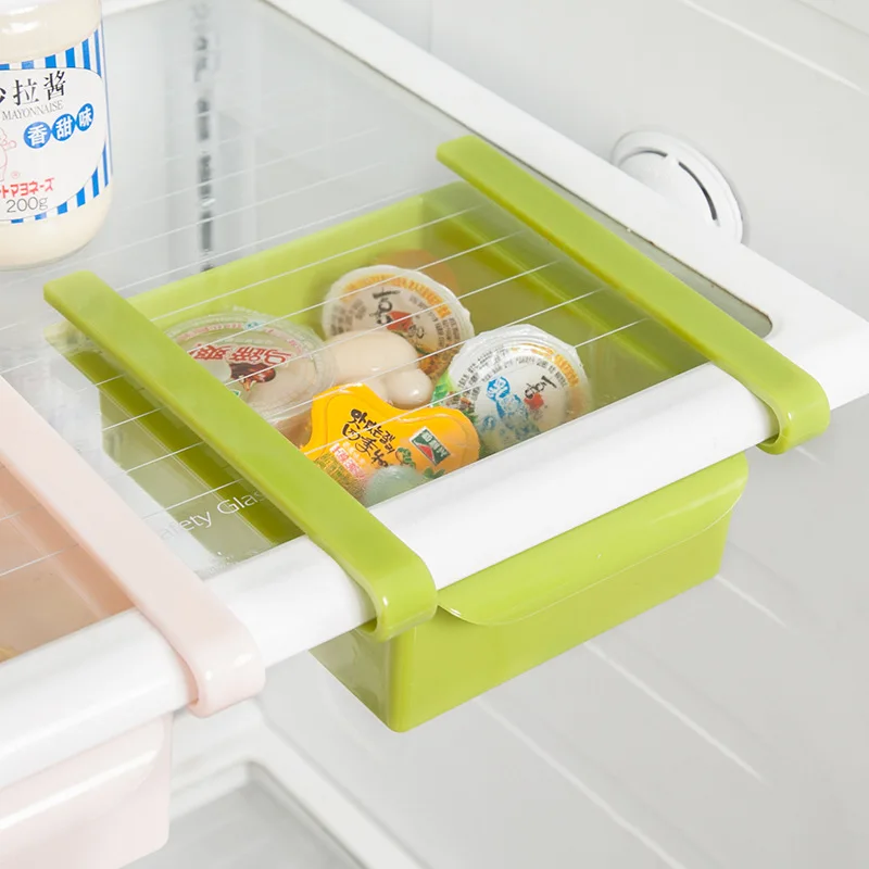 

Creative Mobile Refrigerator Storage Box Drawer Style Food Fresh Spacer Storage Rack