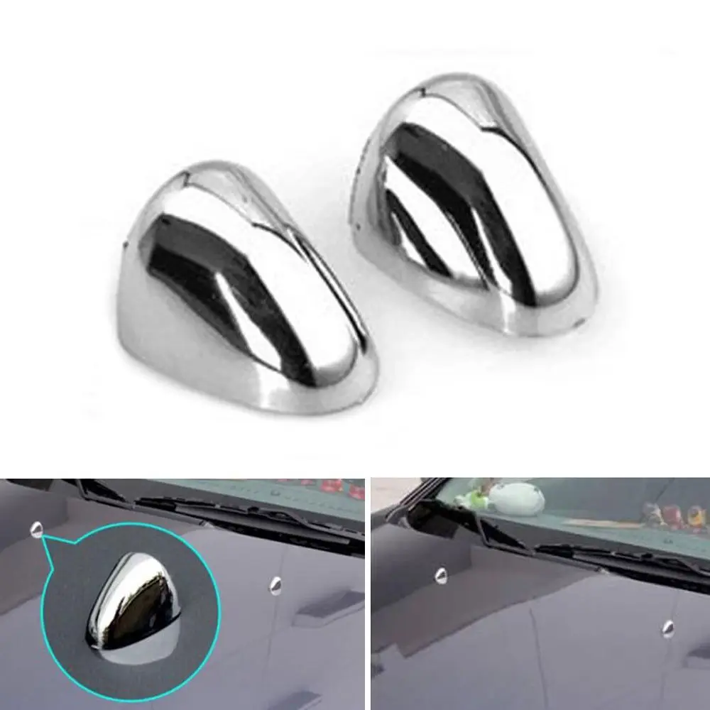 

BBQ@FUKA Chrome Windshield Washer Wiper Water Spray Nozzle Cover Shell For Chevrolet Cruze 09-2015