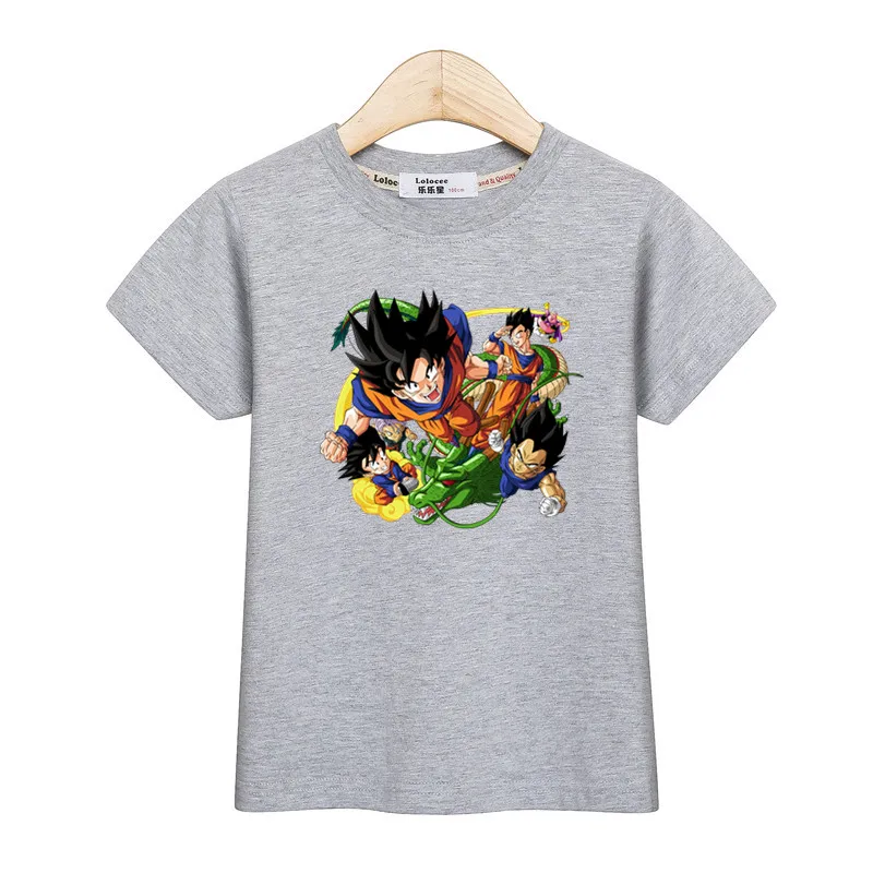 

Child Cartoon Dragon Ball shirt GOKU t shirt Fashion Kids Short Sleeve Clothes Summer Tops Boys Cotton Tshirts baby girl tees