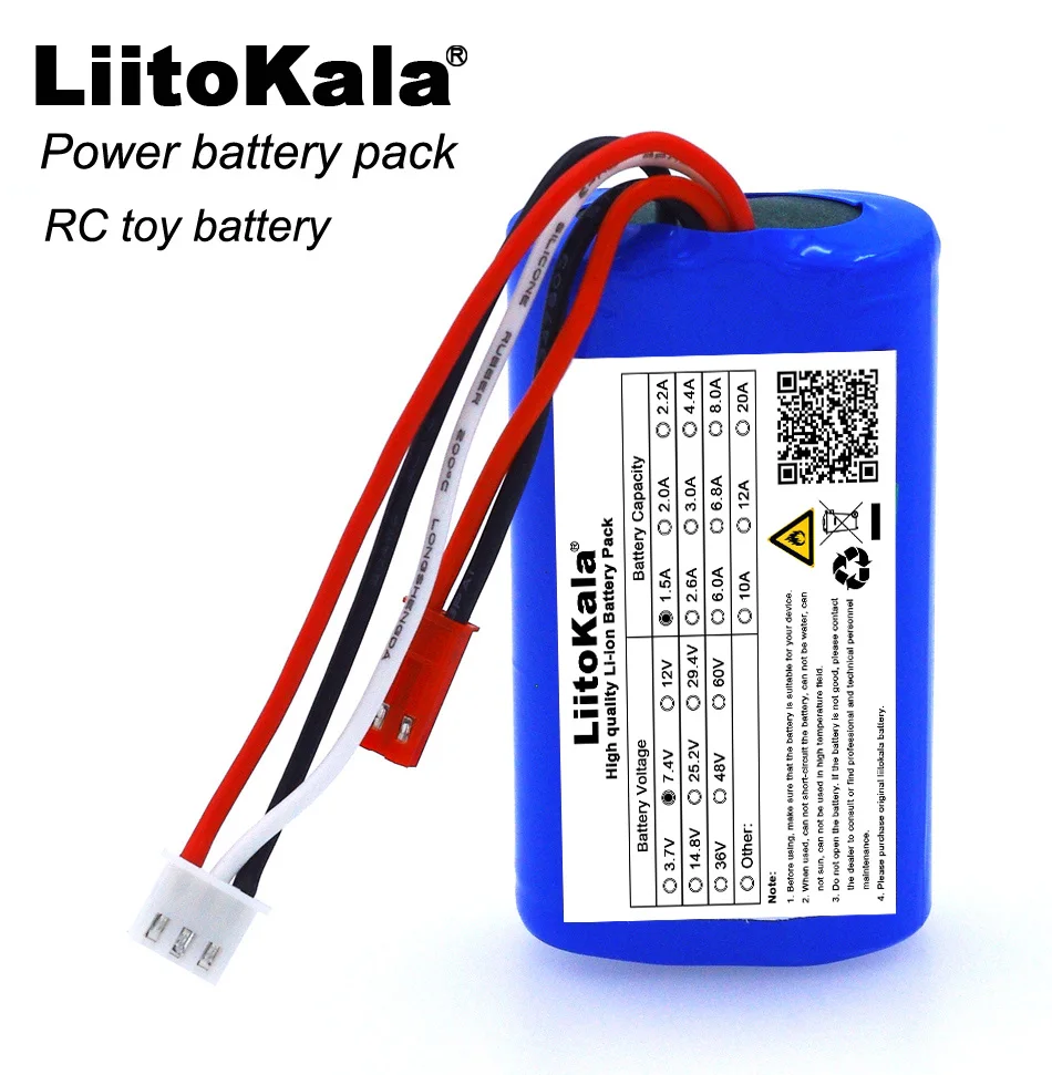 

Liitokala New 7.4V 18650 lithium battery 1500mAh 8.4 V Li-lon batteries airplane batteries rechargeable battery+ Free shipping